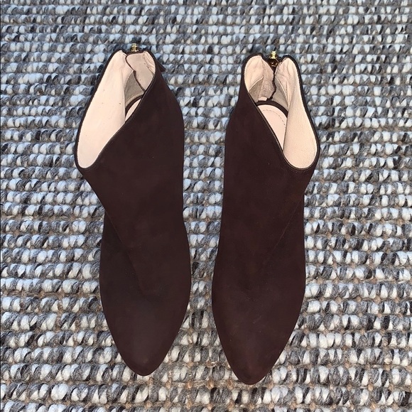 Prada Brown Suede Ankle Boots - Picture 4 of 9